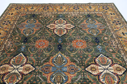 245 × 301 سم | سجادة أفغانية بتصميم كايروس منسوجة يدوياً من صوف مصبوغ طبيعياً
