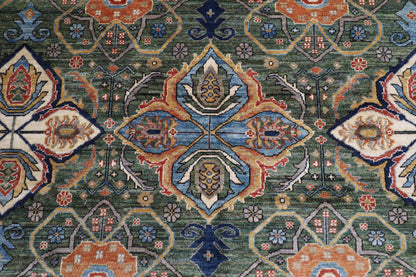 245 × 301 سم | سجادة أفغانية بتصميم كايروس منسوجة يدوياً من صوف مصبوغ طبيعياً