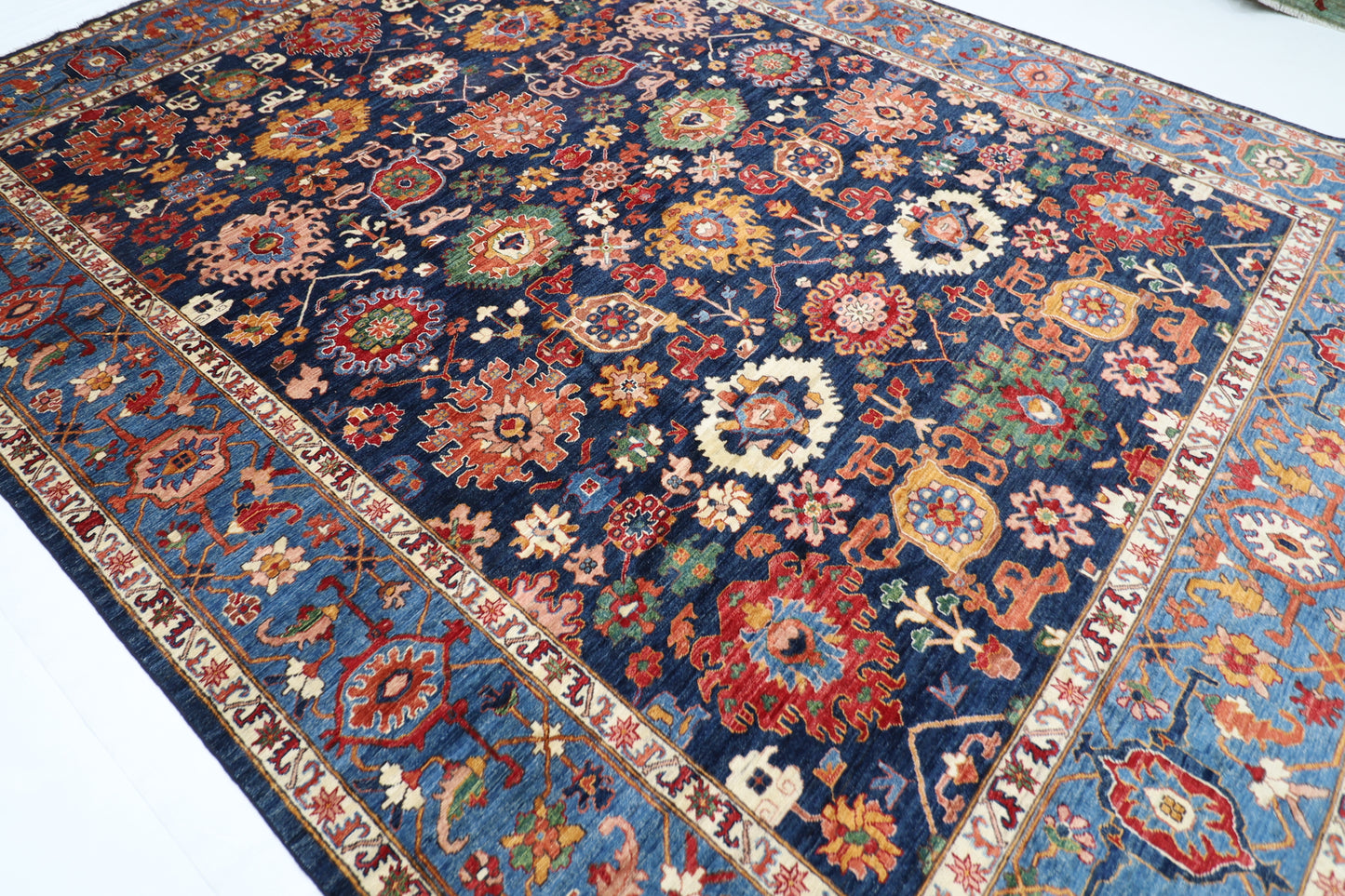 295 x 391 cm | Bidjar Navy Afghan Tribal Hand Knotted Veg Dye Wool carpet