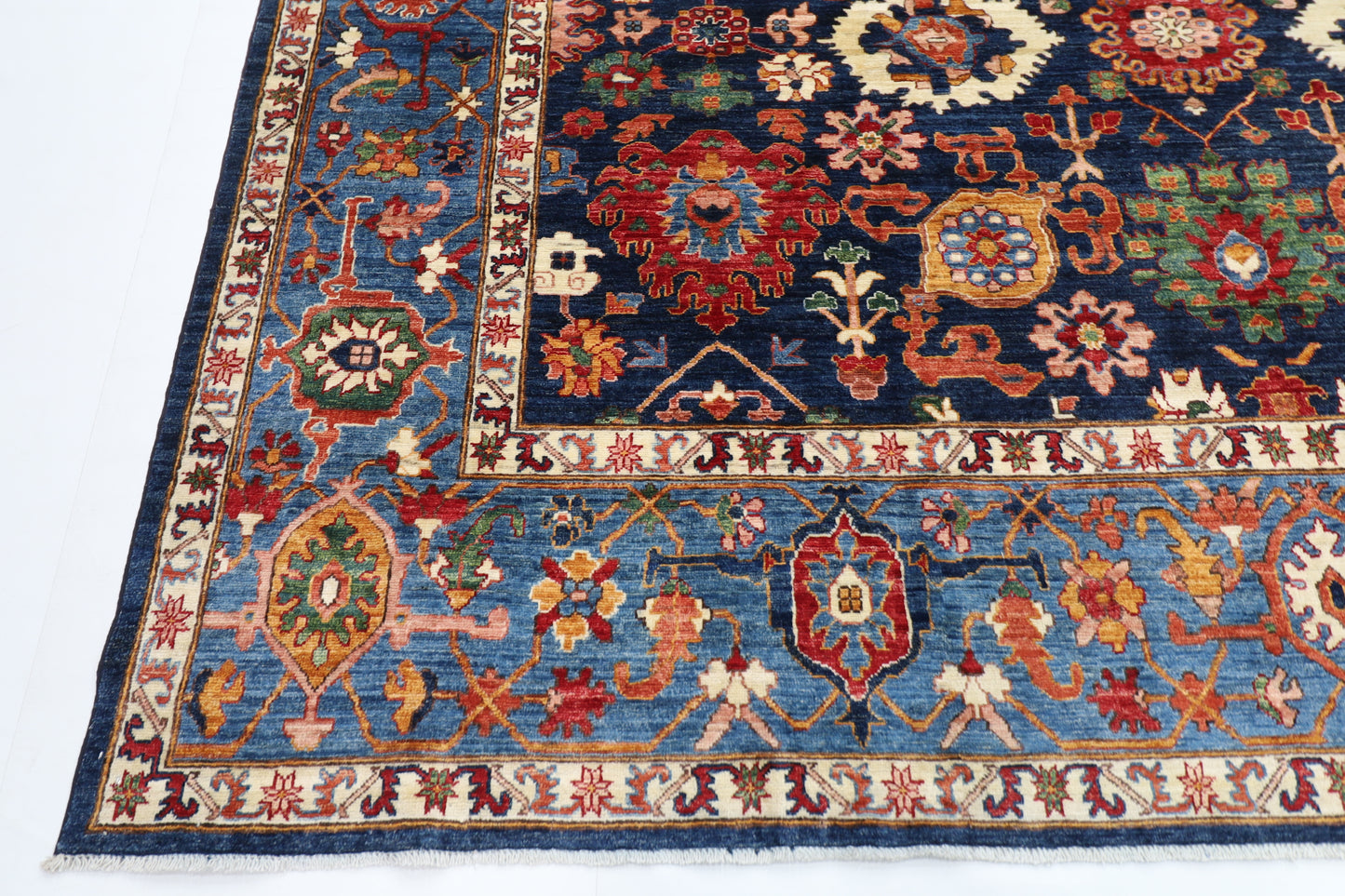 295 x 391 cm | Bidjar Navy Afghan Tribal Hand Knotted Veg Dye Wool carpet