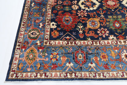 295 x 391 cm | Bidjar Navy Afghan Tribal Hand Knotted Veg Dye Wool carpet