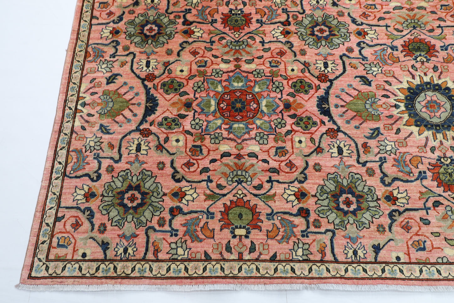 304 x 420 cm | Oriental Pink Area Rug Afghan Hand Knotted Veg Dye Wool carpet