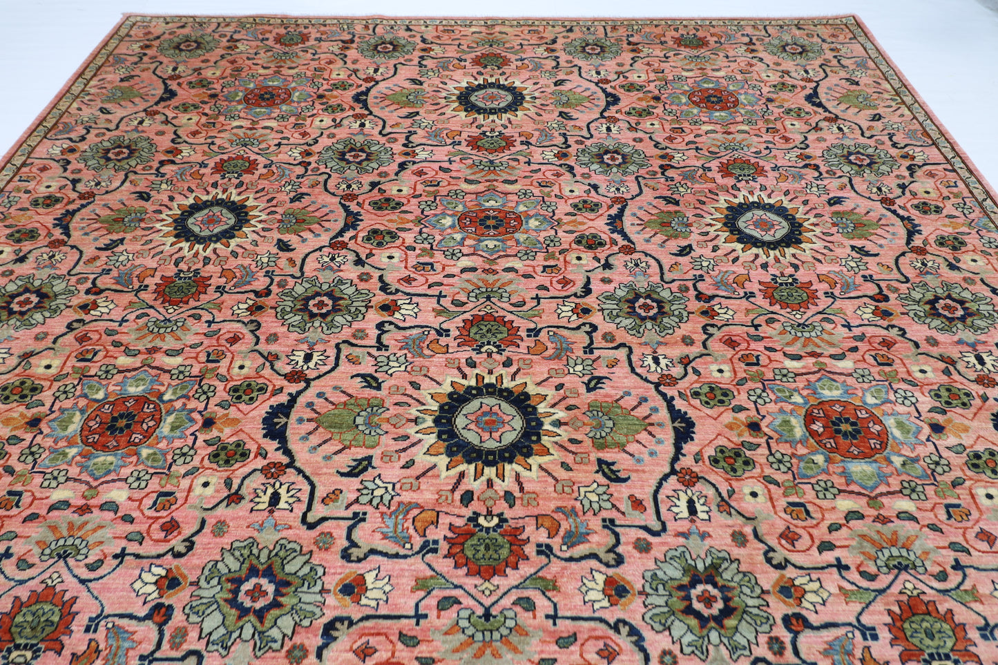 304 x 420 cm | Oriental Pink Area Rug Afghan Hand Knotted Veg Dye Wool carpet