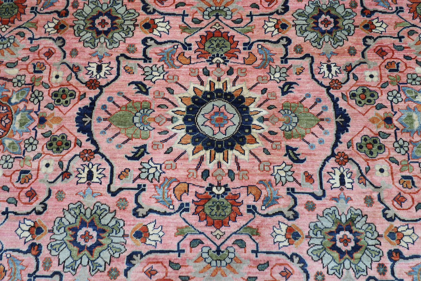 304 x 420 cm | Oriental Pink Area Rug Afghan Hand Knotted Veg Dye Wool carpet