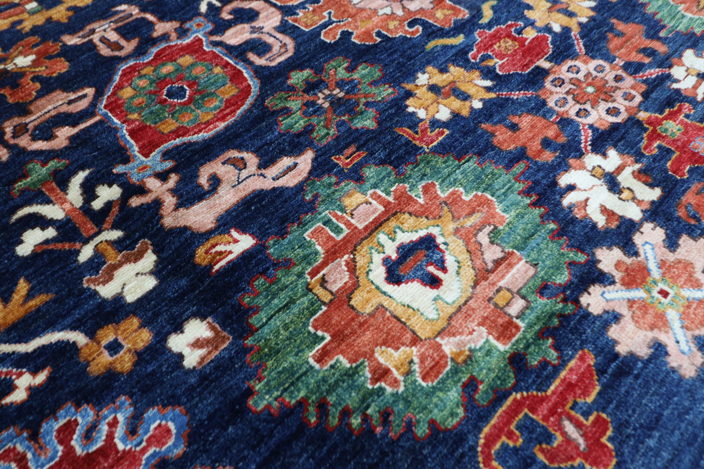 295 x 391 cm | Bidjar Navy Afghan Tribal Hand Knotted Veg Dye Wool carpet