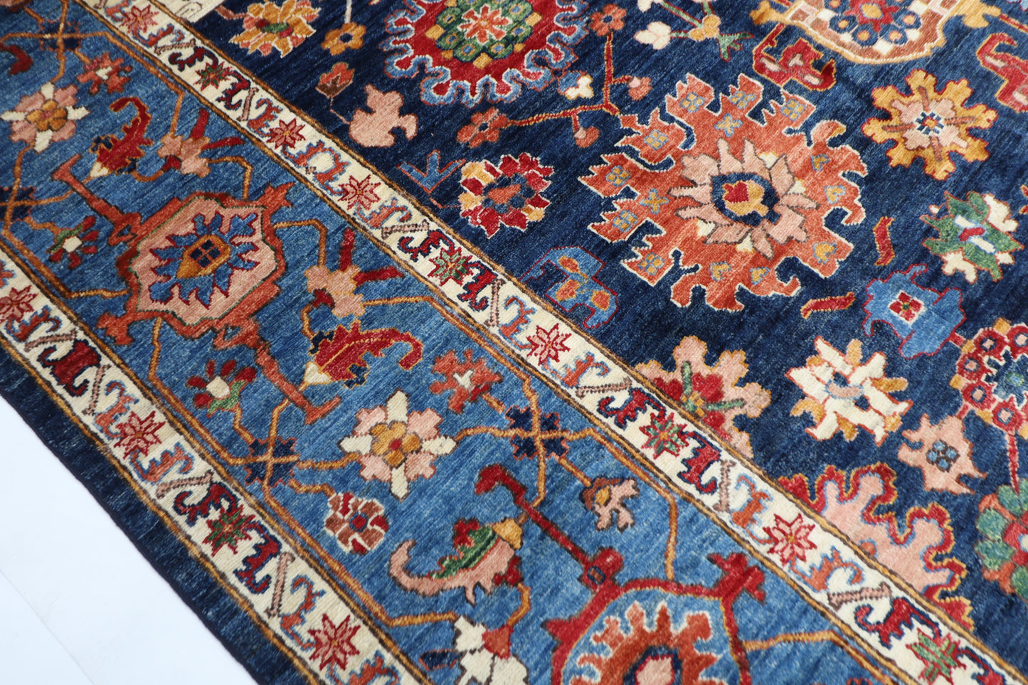 295 x 391 cm | Bidjar Navy Afghan Tribal Hand Knotted Veg Dye Wool carpet