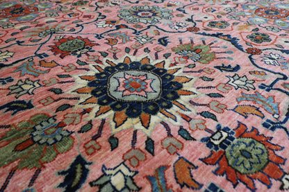 304 x 420 cm | Oriental Pink Area Rug Afghan Hand Knotted Veg Dye Wool carpet