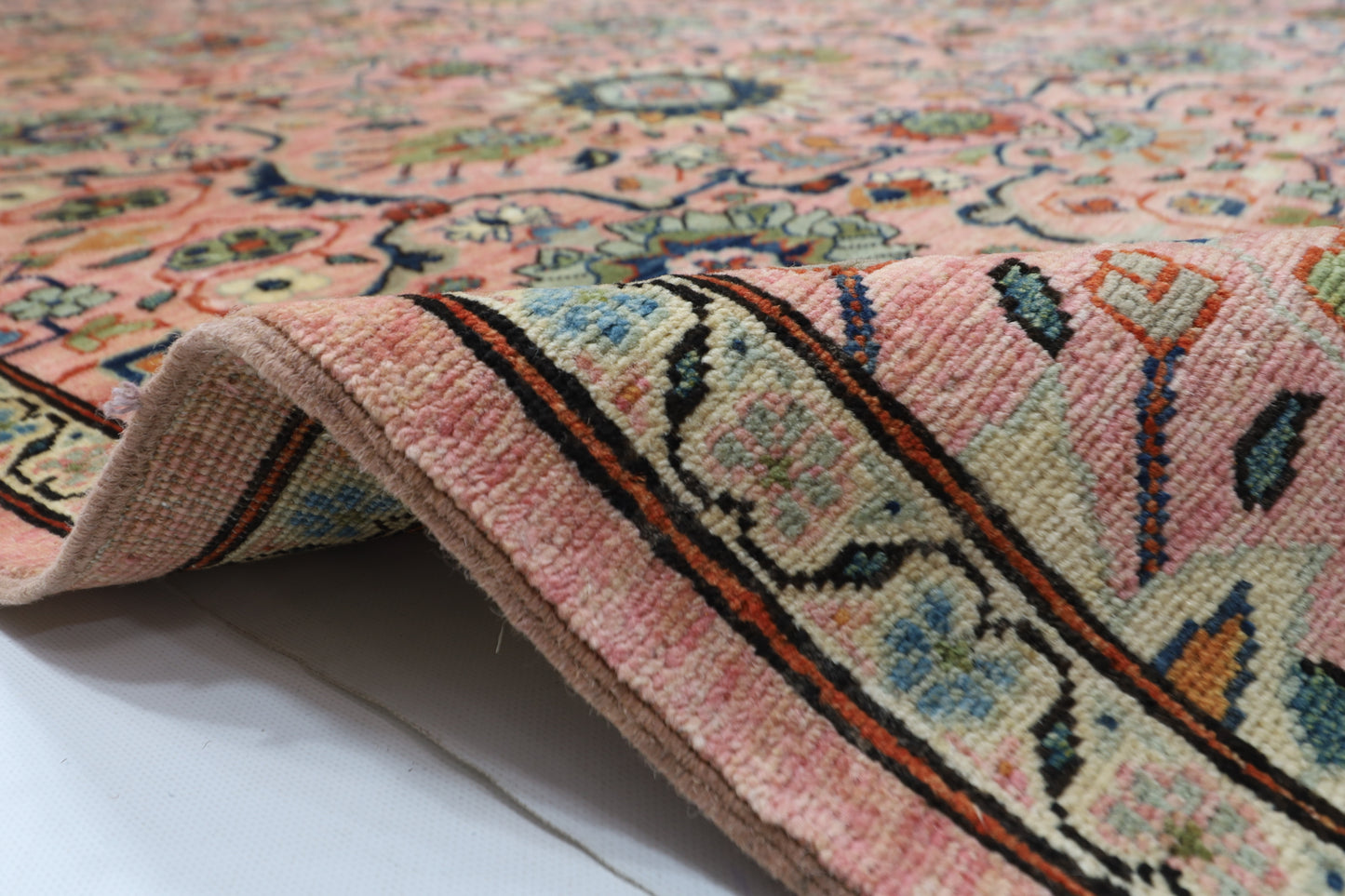 304 x 420 cm | Oriental Pink Area Rug Afghan Hand Knotted Veg Dye Wool carpet