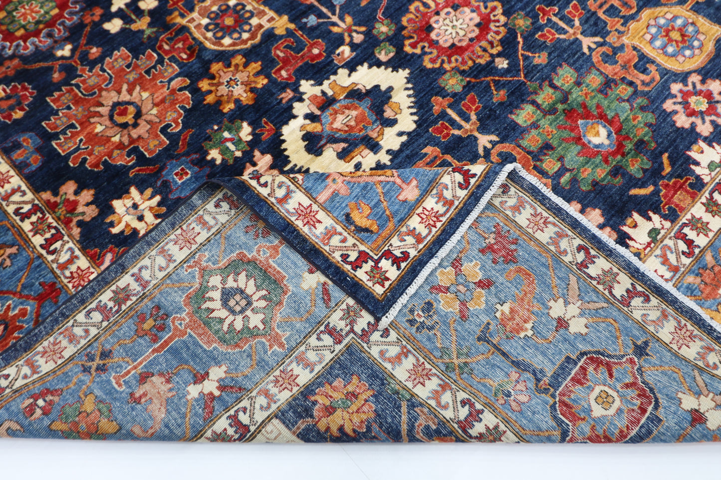295 x 391 cm | Bidjar Navy Afghan Tribal Hand Knotted Veg Dye Wool carpet