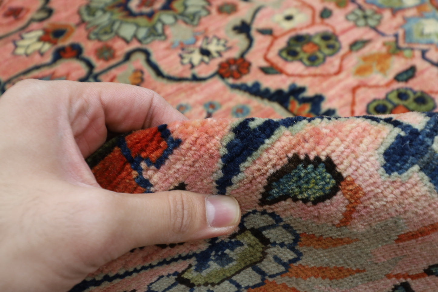 304 x 420 cm | Oriental Pink Area Rug Afghan Hand Knotted Veg Dye Wool carpet