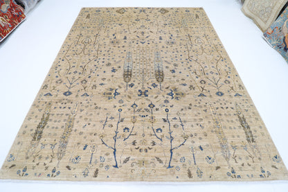 249 x 301 cm | Oriental Tree of life Area Rug Afghan Hand Knotted Veg Dye Wool carpet