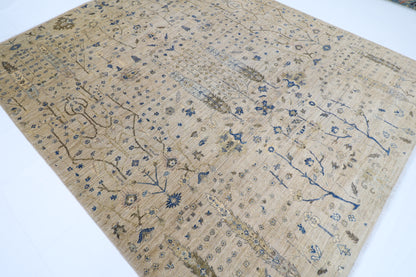 249 x 301 cm | Oriental Tree of life Area Rug Afghan Hand Knotted Veg Dye Wool carpet