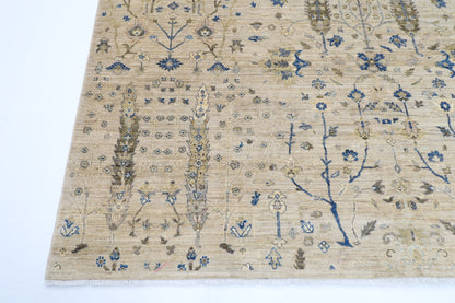 249 x 301 cm | Oriental Tree of life Area Rug Afghan Hand Knotted Veg Dye Wool carpet