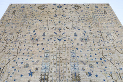 249 x 301 cm | Oriental Tree of life Area Rug Afghan Hand Knotted Veg Dye Wool carpet
