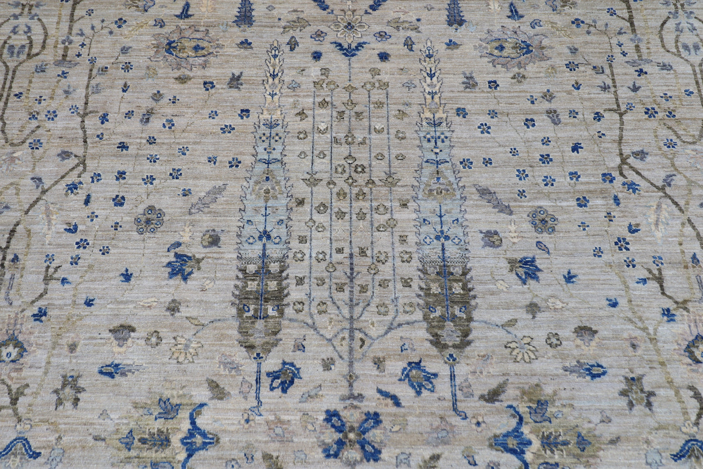 249 x 301 cm | Oriental Tree of life Area Rug Afghan Hand Knotted Veg Dye Wool carpet