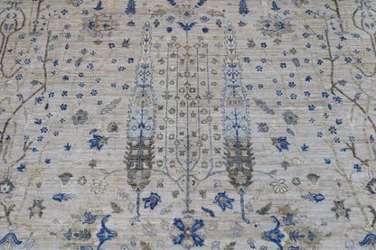 249 x 301 cm | Oriental Tree of life Area Rug Afghan Hand Knotted Veg Dye Wool carpet