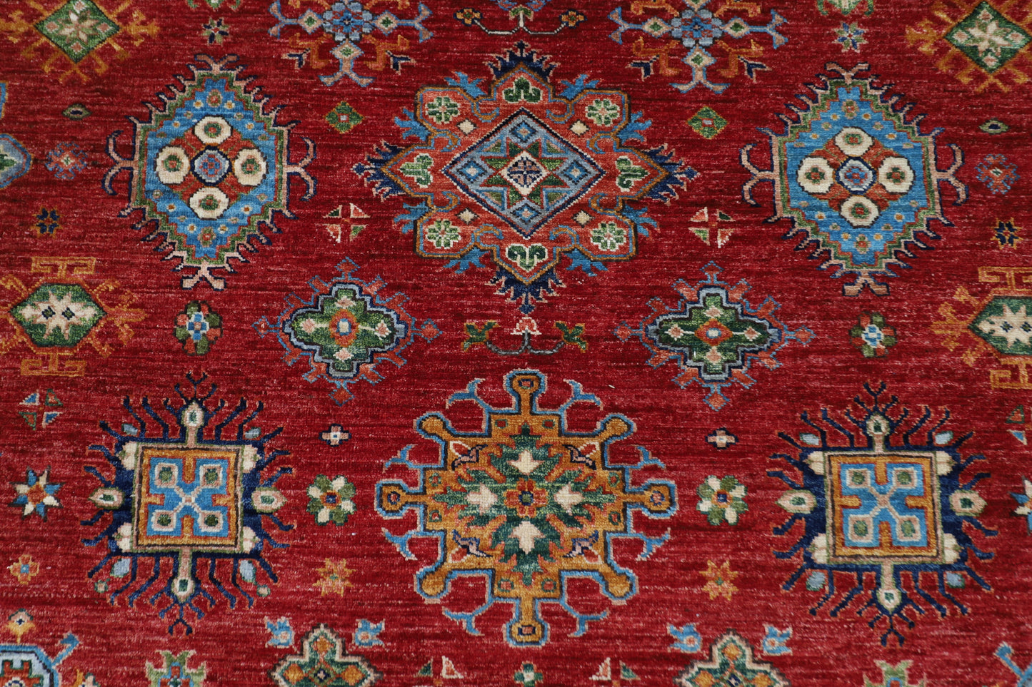 277 x 362 cm | Oriental kazak Red Area Rug Afghan Hand Knotted Veg Dye Wool carpet