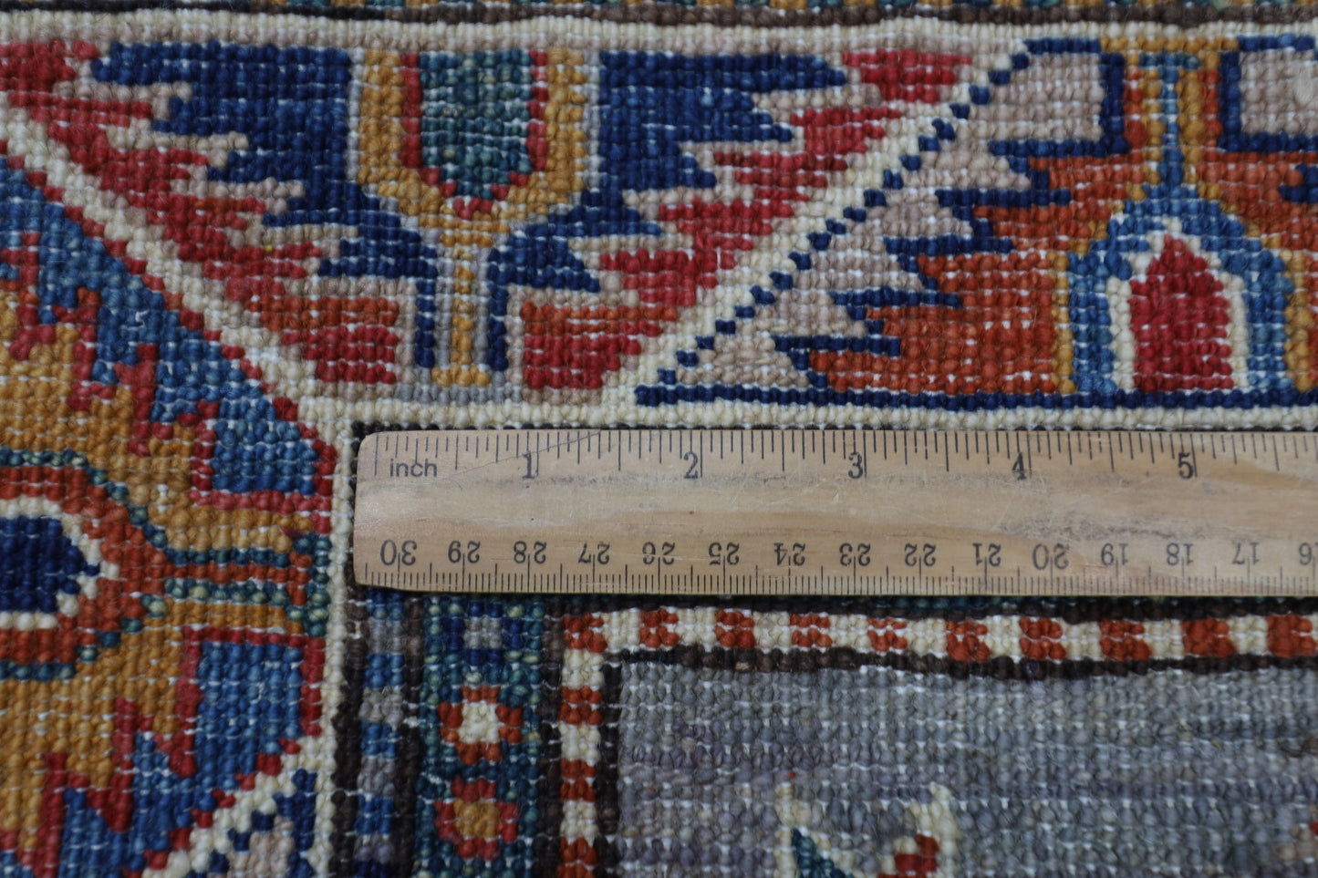 76 x 224 cm | Kazak Gray Runner Rug Afghan Hand Knotted veg Dye Wool carpet