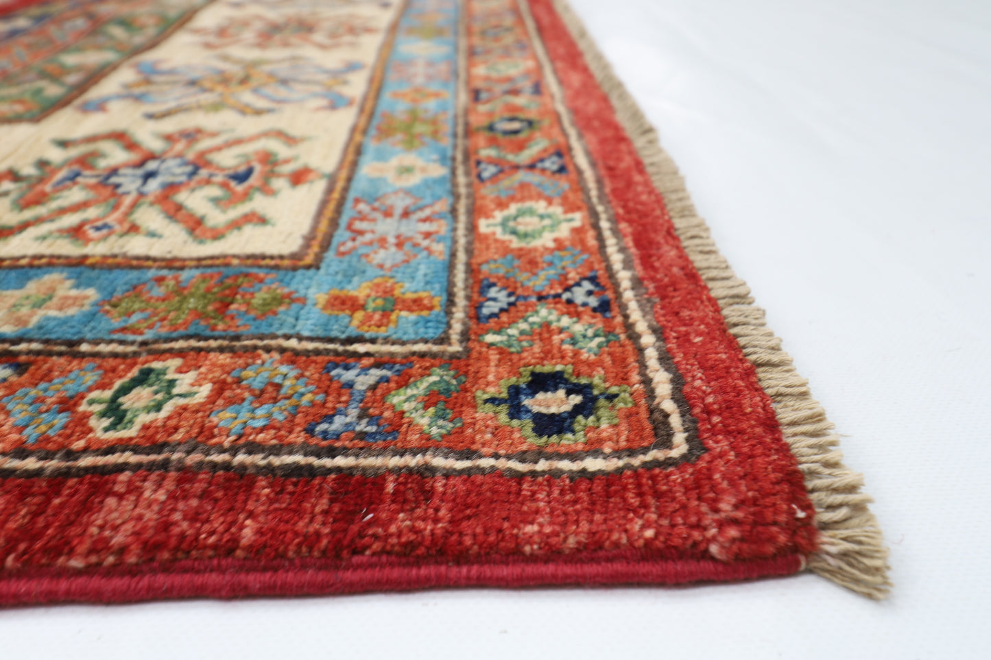 277 x 362 cm | Oriental kazak Red Area Rug Afghan Hand Knotted Veg Dye Wool carpet
