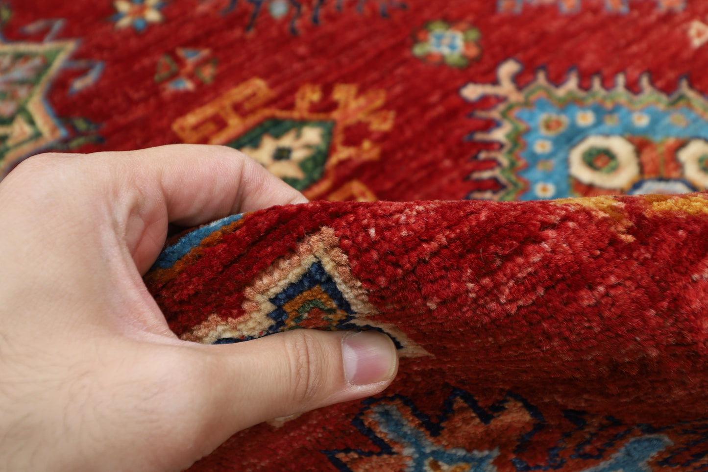 277 x 362 cm | Oriental kazak Red Area Rug Afghan Hand Knotted Veg Dye Wool carpet
