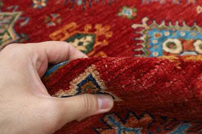 277 x 362 cm | Oriental kazak Red Area Rug Afghan Hand Knotted Veg Dye Wool carpet