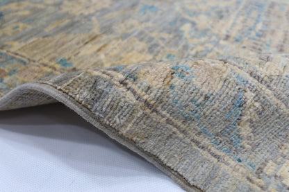 78 x 298 cm | Floral Gray Runner Rug Afghan Hand Knotted veg Dye Wool carpet