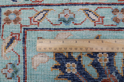 296 x 420 cm | Sultani Turquoise Afghan Tribal Hand Knotted Veg Dye Wool carpet