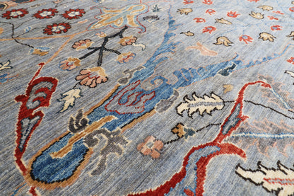 246 x 294 cm | Bidjar Gray Design Hand Knotted veg Dye Wool Afghan Carpet