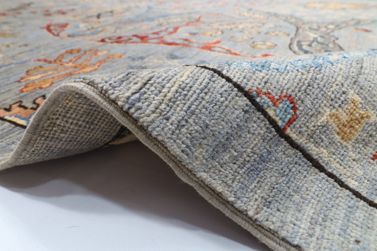 246 x 294 cm | Bidjar Gray Design Hand Knotted veg Dye Wool Afghan Carpet
