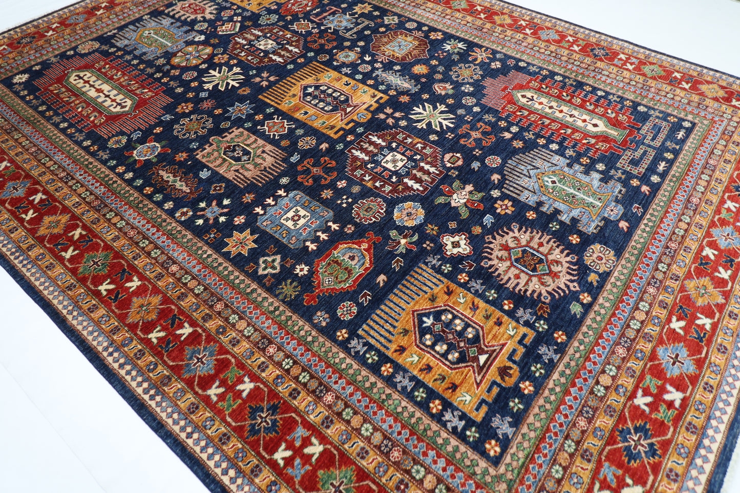 276 x 366 cm | Waziri Afghan Tribal Hand Knotted Veg Dye Wool carpet