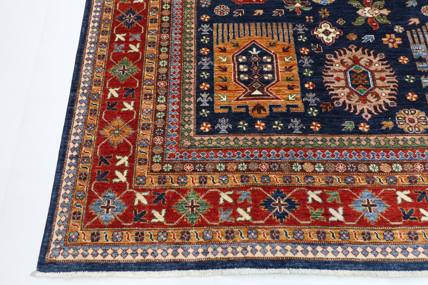 276 x 366 cm | Waziri Afghan Tribal Hand Knotted Veg Dye Wool carpet