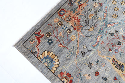 246 x 294 cm | Bidjar Gray Design Hand Knotted veg Dye Wool Afghan Carpet