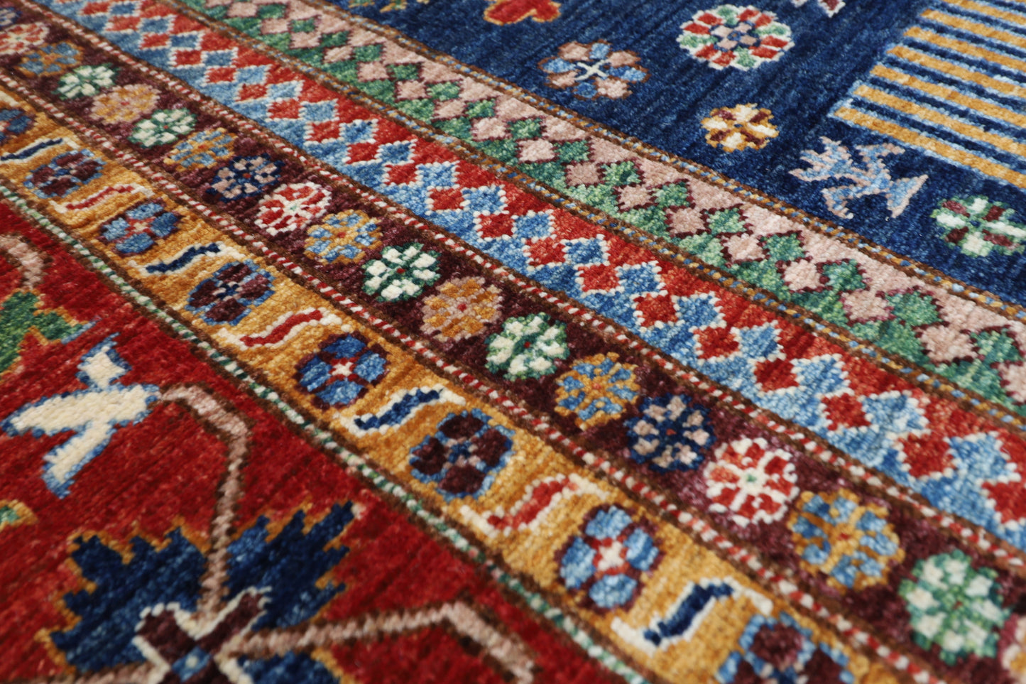 276 x 366 cm | Waziri Afghan Tribal Hand Knotted Veg Dye Wool carpet