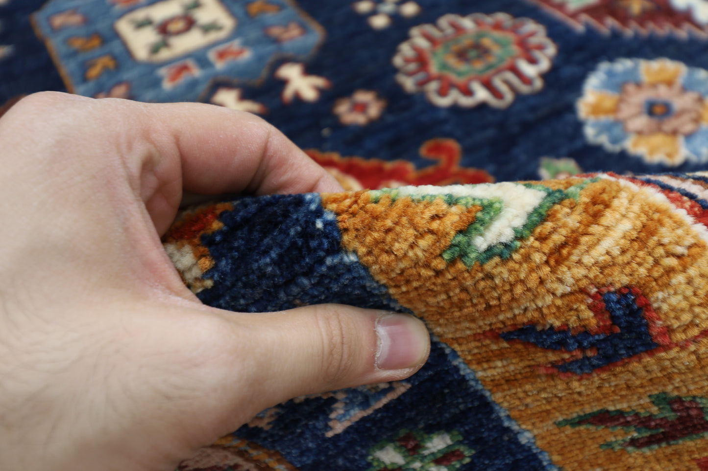 276 x 366 cm | Waziri Afghan Tribal Hand Knotted Veg Dye Wool carpet