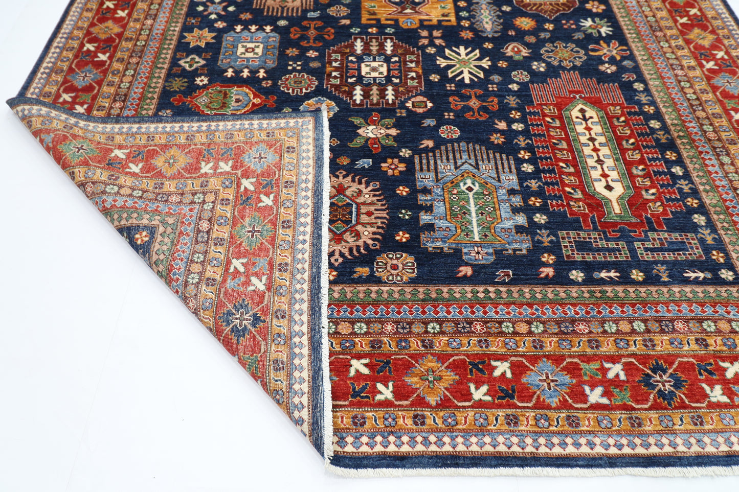 276 x 366 cm | Waziri Afghan Tribal Hand Knotted Veg Dye Wool carpet