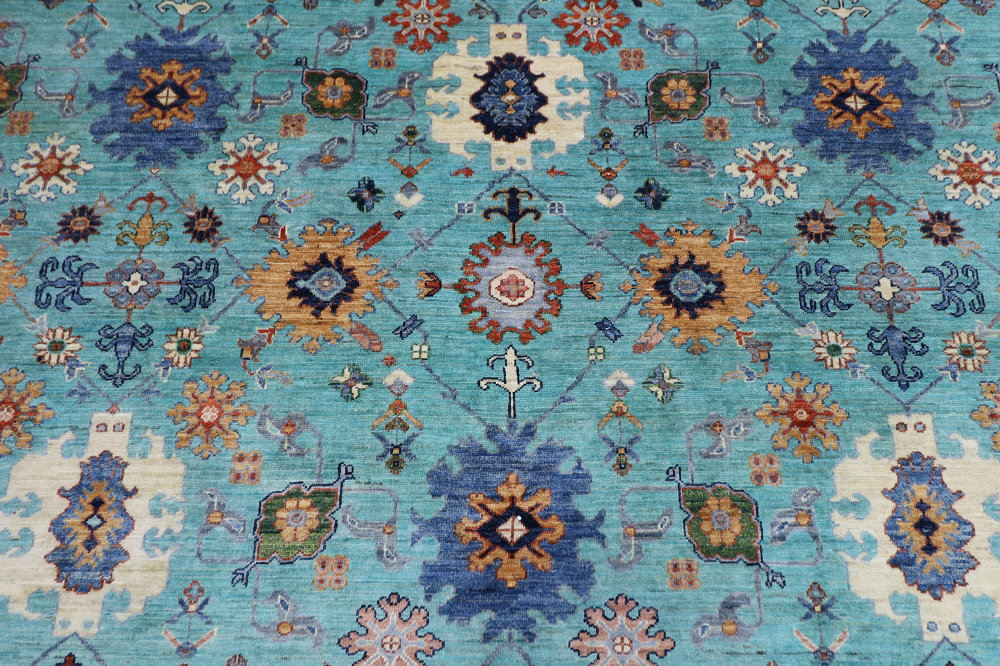 251 x 360 cm | Bidjar Turquoise Afghan Tribal Hand Knotted Veg Dye Wool carpet