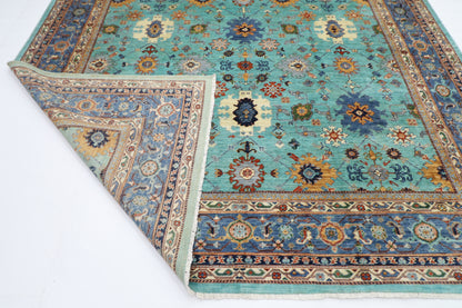 251 x 360 cm | Bidjar Turquoise Afghan Tribal Hand Knotted Veg Dye Wool carpet