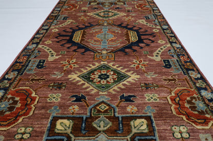 82 x 290 cm | Pink Tribal Runner Rug Afghan Hand Knotted veg Dye Wool carpet