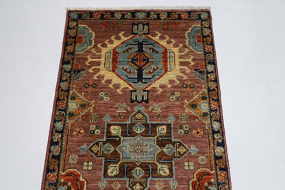 82 x 290 cm | Pink Tribal Runner Rug Afghan Hand Knotted veg Dye Wool carpet