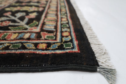 271 x 372 cm | Oriental Sultani Black Area Rug Afghan Hand Knotted Veg Dye Wool carpet