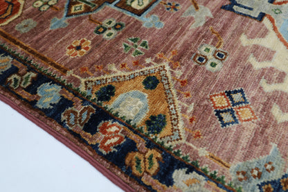 82 x 290 cm | Pink Tribal Runner Rug Afghan Hand Knotted veg Dye Wool carpet