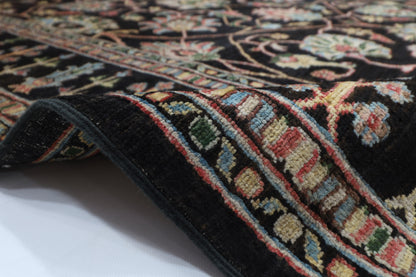 271 x 372 cm | Oriental Sultani Black Area Rug Afghan Hand Knotted Veg Dye Wool carpet
