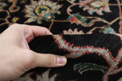 271 x 372 cm | Oriental Sultani Black Area Rug Afghan Hand Knotted Veg Dye Wool carpet