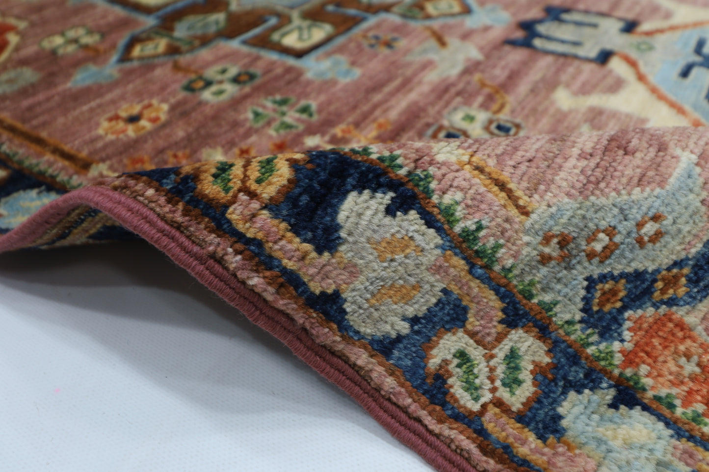 82 x 290 cm | Pink Tribal Runner Rug Afghan Hand Knotted veg Dye Wool carpet