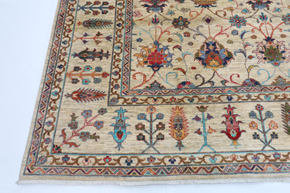 270 x 354 cm | Sultani Afghan Tribal Hand Knotted Veg Dye Wool carpet