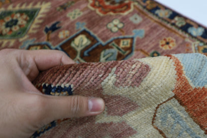 82 x 290 cm | Pink Tribal Runner Rug Afghan Hand Knotted veg Dye Wool carpet