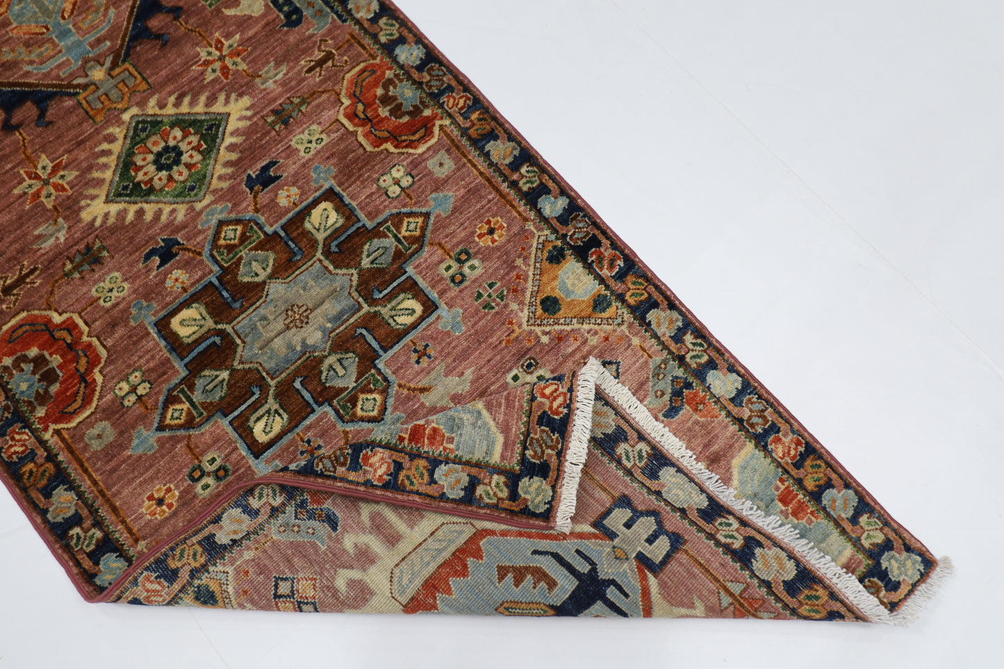 82 x 290 cm | Pink Tribal Runner Rug Afghan Hand Knotted veg Dye Wool carpet