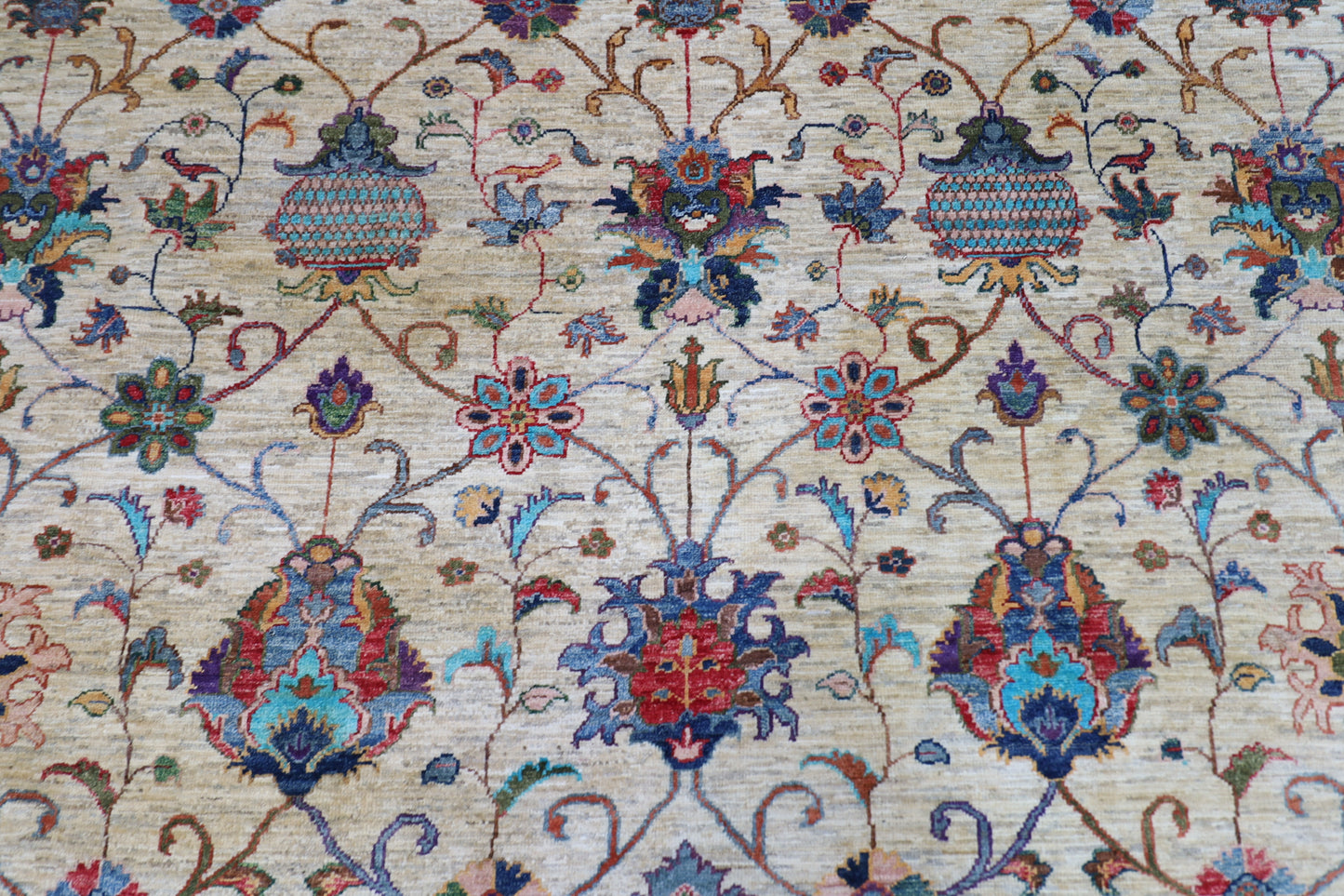 270 x 354 cm | Sultani Afghan Tribal Hand Knotted Veg Dye Wool carpet