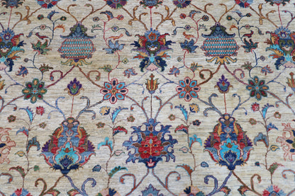 270 x 354 cm | Sultani Afghan Tribal Hand Knotted Veg Dye Wool carpet