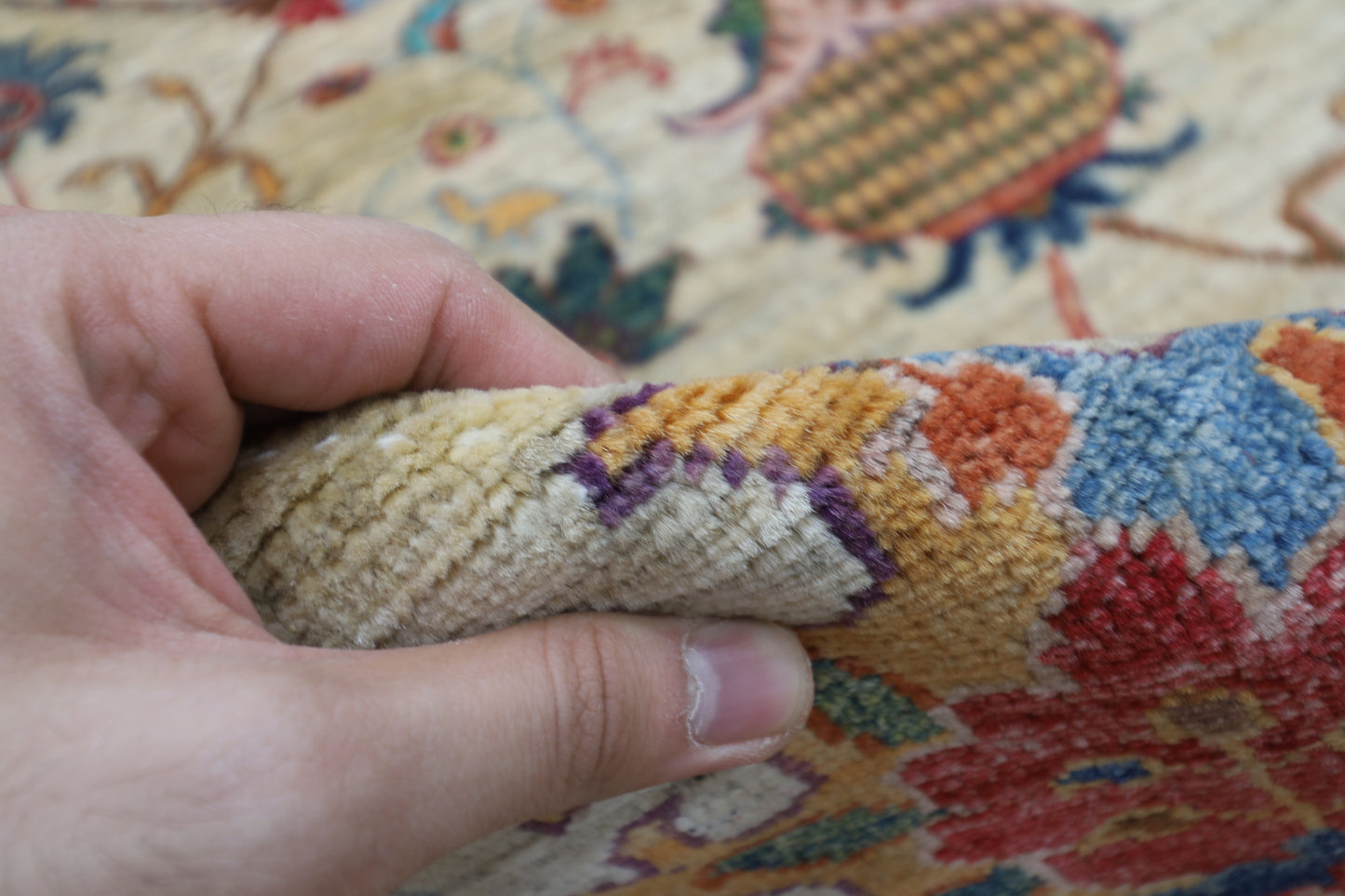 270 x 354 cm | Sultani Afghan Tribal Hand Knotted Veg Dye Wool carpet
